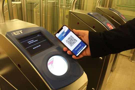 RET introduceert mobiele barcodeticket voor metro