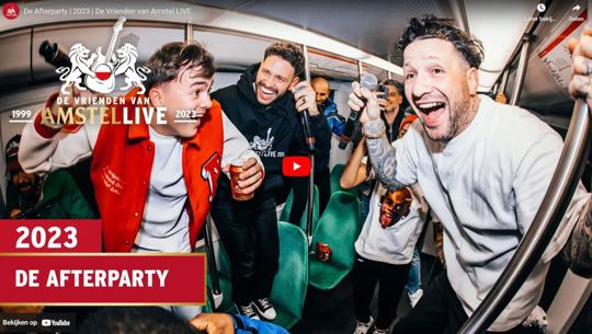 Afterparty Vrienden van Amstel live in RET-metro